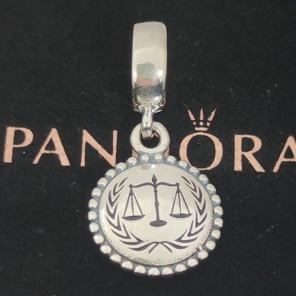 Pandora Jewelry - Pandora Law Justice Freedom Exclusive Dangle Charm Pendant S925 Silver with box